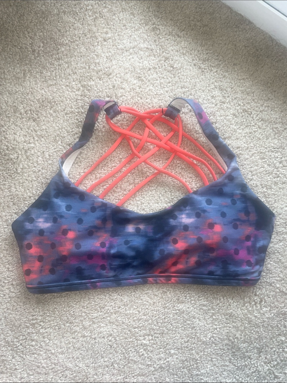 Lululemon Free To Be Wild Strappy Back Sports Bra - padded Multicolor